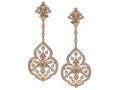 18kt rose gold Comtesse earring with 2.7 cts diamonds. Available in white, yellow, or rose gold.
